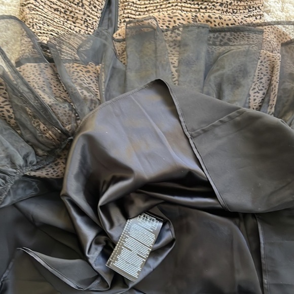 GUESS Leopard Print Strapless Black / Brown Mini Dress Size M‎ NWT - Picture 12 of 15